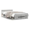vidaXL Giroletto Cassetto Grigio Cemento 100x200 cm Legno Multistrato
