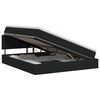 vidaXL Letto con contenitore e materasso Nero 140 x 190 cm Velluto