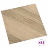 vidaXL Tavole per Pavimenti 55 pcs Marrone 5,11 m&sup2; PVC