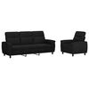 vidaXL Set di divani 2 pcs Nero Tessuto