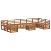 vidaXL Set di divani da esterno 11 pz Naturale