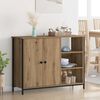 vidaXL Credenza Rovere artigianale 100 x 33 x 75 cm Legno multistrato