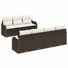 vidaXL Set Divano da Giardino Marrone 55 x 55 x 37 cm polyrattan