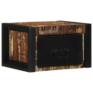 vidaXL Comodino Multicolore 40x35x25 cm in Legno Massello Recupero