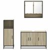 vidaXL Set Mobili da Bagno 3 pz Rovere Sonoma in Legno Multistrato