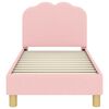 vidaXL Struttura letto per bambini con testata Rosa 70 x 140 cm