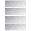 vidaXL Gradini per Scale 4 pz 60 x 20 cm Argento Alluminio