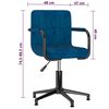 vidaXL Sedie da Pranzo Girevoli 4 pz Blu in Velluto