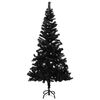 vidaXL Albero di Natale Preilluminato con Palline Nero 210 cm PVC