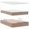 vidaXL Letto con contenitore e LED con led Cappuccino 120 x 190 cm