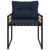 vidaXL Set di Mobili da Esterno con cuscino 4 pcs Navy