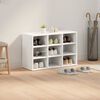 vidaXL Mobile per scarpe Bianco 77,5 x 30 x 51 cm Legno multistrato