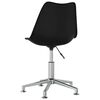 vidaXL Sedia da Pranzo Girevole Nera in Similpelle