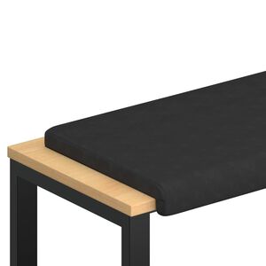 vidaXL Cuscino per panchina Microfibra Nero Profondit&agrave; 35 cm