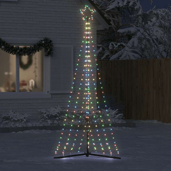 vidaXL Albero di Natale a LED 447 LED Colorato 250 cm