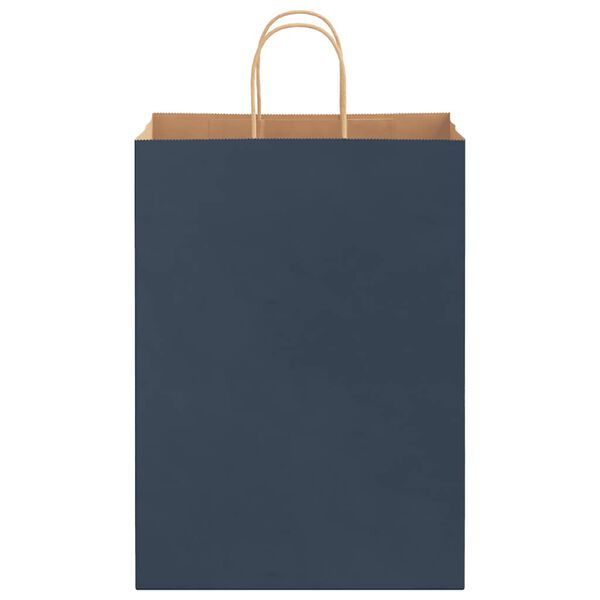 vidaXL Sacchetti di Carta 250 pz con Manici Blu 32x17x44 cm