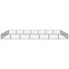 vidaXL Box Cani 24 Pannelli Nero 100x50 cm Acciaio Verniciato Polvere