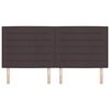 vidaXL Testiera LED con testiera Marrone Scuro 200 cm Poliestere