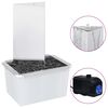 vidaXL Fontana da Giardino con Pompa in Acciaio Inox 76 cm Triangolare