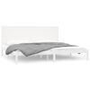 vidaXL Giroletto Bianco in Legno Massello 180x200 cm Super King