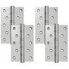 vidaXL Cerniera 4 pz 130 x 75 x 13 mm Argento Acciaio