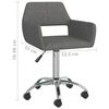 vidaXL Sedie da Pranzo Girevoli 6 pz Grigio Scuro in Tessuto