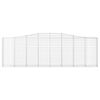 vidaXL Cesto Gabbione ad Arco 400x30x120/140 cm Ferro Zincato