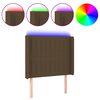 vidaXL Testiera a LED Marrone Scuro 83x16x118/128 cm in Tessuto