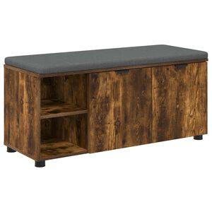 vidaXL Panca per ingresso Quercia Affumicata 100 x 38 x 46 cm