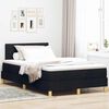 vidaXL Letto a molle con cuscino Nero 120 x 200 cm Tessuto