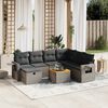 vidaXL Set Divano da Giardino 8 pz con Cuscini Grigio in Polyrattan