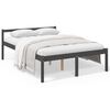 vidaXL Letto per Anziani Grigio 120x200 cm in Legno Massello di Pino