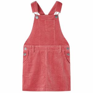 vidaXL Abito Scamiciato da Bambina Velluto a Coste Rosa 116