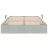 vidaXL Letto con Contenitore Grigio chiaro 120 x 200 cm Velluto