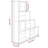vidaXL Libreria Rovere Fumo 155x24x160 cm