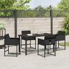vidaXL Set da Pranzo per Giardino 5 pcs Nero polyrattan