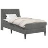 vidaXL Struttura letto con materasso Grigio scuro 80 x 200 cm Velluto