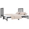 vidaXL Dormeuse Estraibile Grigia 2x(90x190) cm Legno Massello di Pino