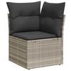 vidaXL Set Divano da Giardino 5 pcs Grigio polyrattan