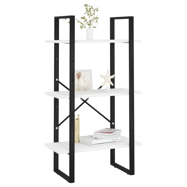 vidaXL Scaffale Portaoggetti Bianco 60x30x105 cm Legno Multistrato