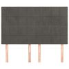 vidaXL Testiera Grigio Scuro 144x5x118/128 cm Velluto