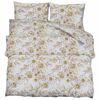 vidaXL Set Copripiumino Bianco e Marrone 135x200 cm in Cotone