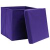 vidaXL Contenitori con Coperchi 4 pz 28x28x28 cm Viola