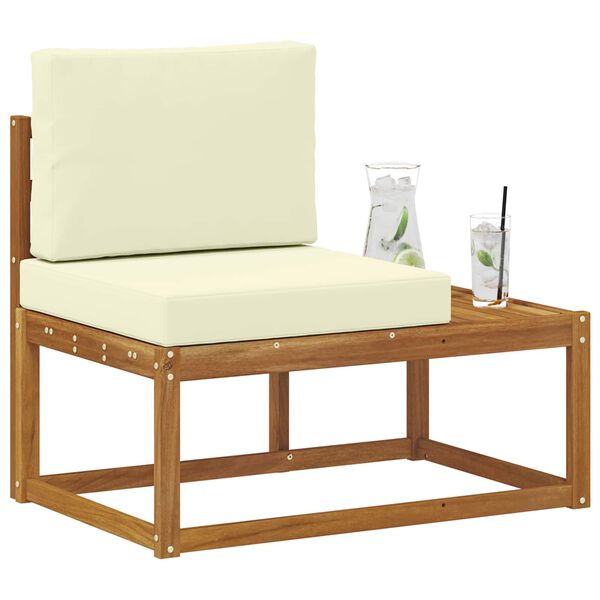 vidaXL Divano da Esterno con cuscino Naturale 91 x 63 x 73 cm