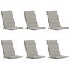 vidaXL Cuscino per sedia a schienale alto GEMERT 6 pz 100% Poliestere