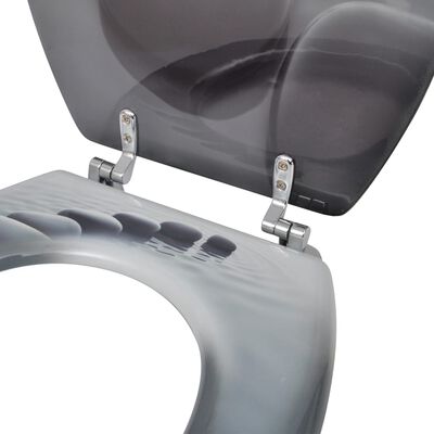 vidaXL Tavolette WC con Coperchi 2 pz in MDF Design Pietre