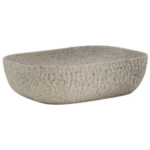 vidaXL Lavabo da Appoggio Grigio Rettangolare 48x37,5x13,5 cm Ceramica