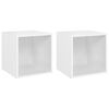 vidaXL Mobili Porta TV 2 pz Bianco 37x35x37 cm in Legno Multistrato