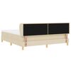 vidaXL Letto a molle con materasso Crema 180 x 200 cm Tessuto