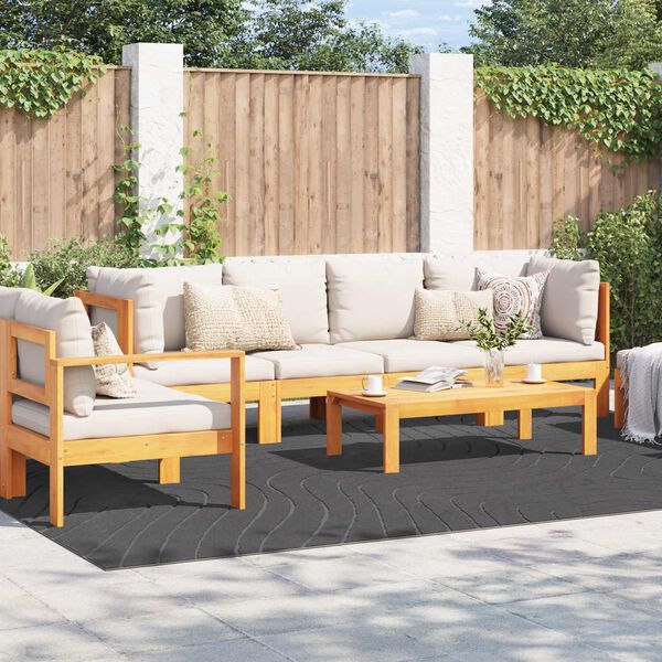 vidaXL Tappeti per area HUARTE Antracite 280 x 200 cm Poliestere